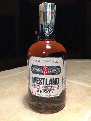 Westland Distillery (Seattle, WA) Single Cask #732, hand-filled, half-bottle #29 - 58.2% ABV