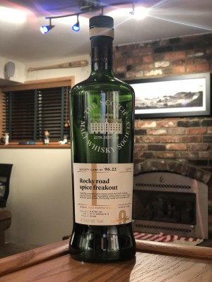 GlenDronach SMWS 96.22 (9 year - Oct. 30th, 2008) "Rocky road spice freakout" finished in a first-fill ex-Pedro Ximenez hogshead after being matured in an ex-bourbon hogshead - 59.1% ABV.