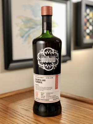 Strathmill SMWS 100.27 (11 year - Mar. 2010) "Colorful and flavorful" - After 8 years in an ex-bourbon hogshead, transferred to a 1st-fill Oloroso hogshead - 55.3% ABV